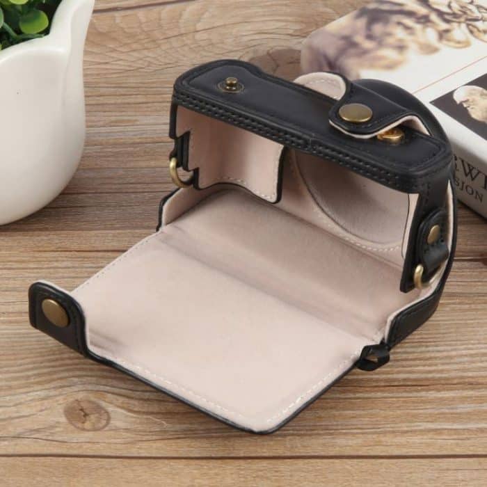 Für Sony ZV-1F Vlog-Kamera, Ganzkörper-Kameratasche aus Leder mit Riemen, For Sony ZV-1F – Bild 4