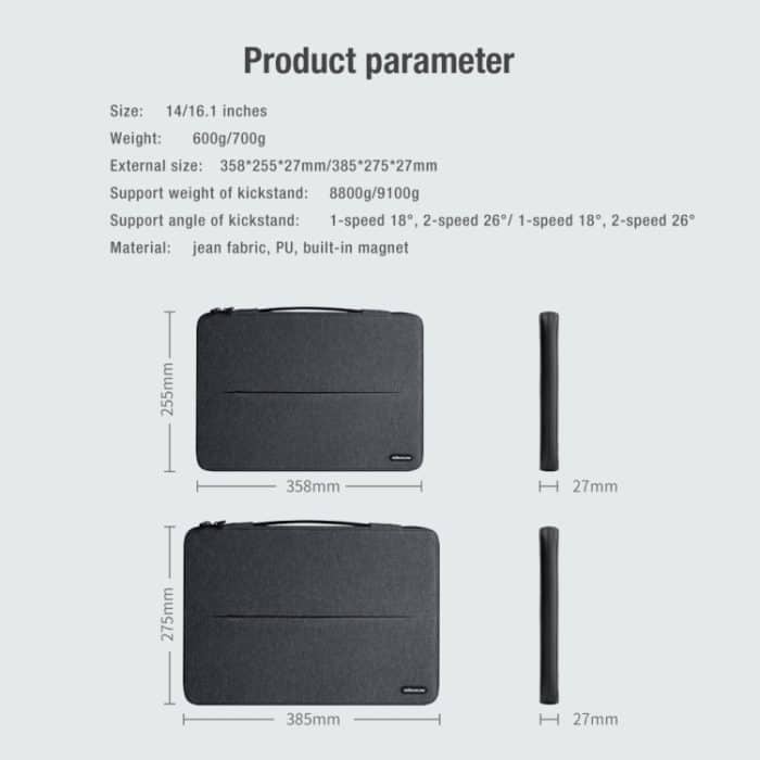 NILLKIN Commuter Multifunktionale Laptop-Hülle, For 14.0 inch and Below, For 16.0 inch and Below – Bild 13