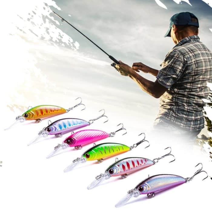 HENGJIA 10 Stück Long Throw Bionic Cocked Mouth Fake Bait Fishing Dreibacken-Drillinge, 10 PCS 1, 10 PCS 2, 10 PCS 3, 10 PCS 4, 10 PCS 5 – Bild 4