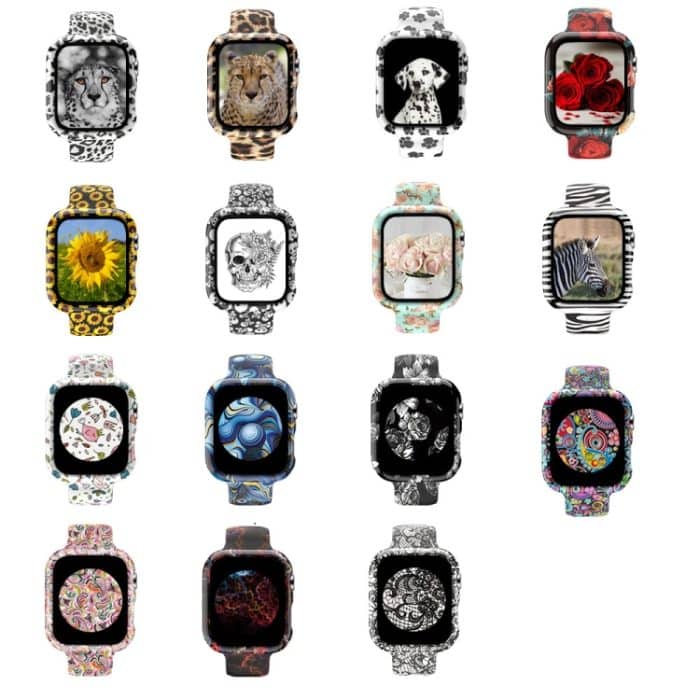 Integriertes Ersatz-Uhrengehäuse mit Silikondruck, For Apple Watch Series 3 & 2 & 1 38mm – Bild 3