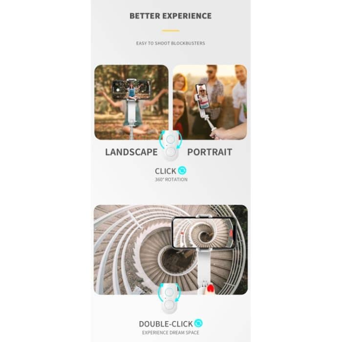 L09 Mini-Stativ mit faltbarem Fülllicht und kardanischem Stabilisator – Bild 5
