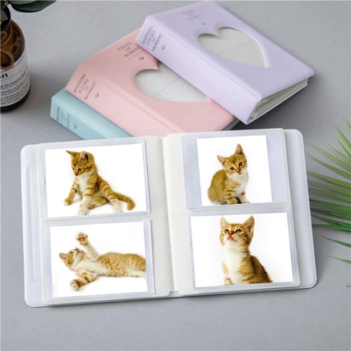 Hollow Heart 64 Taschen Fotobuchalbum Namenskartenhalter für Fujifilm Instax Mini 8 /7s /70 /25 /50s /90, Hollow Heart 64 Pockets Sky Blue, Hollow Heart 64 Pockets Light Mint, Hollow Heart 64 Pockets Pink, Hollow Heart 64 Pockets Light Purple – Bild 4