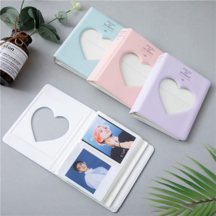 Hollow Heart 64 Taschen Fotobuchalbum Namenskartenhalter für Fujifilm Instax Mini 8 /7s /70 /25 /50s /90, Hollow Heart 64 Pockets Sky Blue, Hollow Heart 64 Pockets Light Mint, Hollow Heart 64 Pockets Pink, Hollow Heart 64 Pockets Light Purple – Bild 5