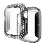 Galvanisierende PC-Doppelreihen-Diamant-Schutzhülle mit gehärtetem Glasfilm für die Apple Watch-Serie – Bild 3