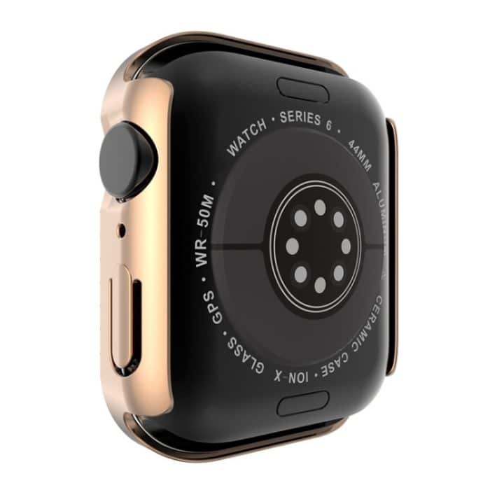 Galvanisierende PC-Doppelreihen-Diamant-Schutzhülle mit gehärtetem Glasfilm für die Apple Watch-Serie – Bild 5