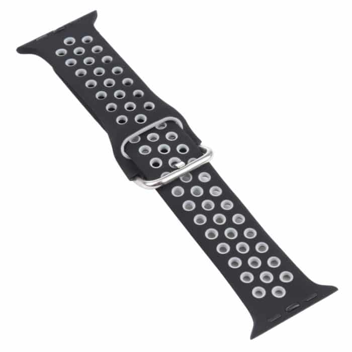 Silikon-Ersatzarmband + Schutzhülle mit Displayschutzfolie für die Apple Watch-Serie, 3 & 2 & 1 42mm, 6 & SE & 5 & 4 44mm – Bild 4