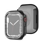 Galvanisierende PC-Schutzhülle mit einreihigem Diamant für die Apple Watch-Serie, 7 41mm, 7 45mm