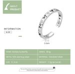 S925 Sterling Silber Hohlschmetterling Frauen Offene Ring – Bild 3