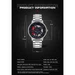 SANDA 1062 360-Grad-Quarzuhr mit hohlem, drehbarem Zifferblatt und Stahlarmband für Herren – Bild 7