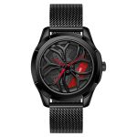 SANDA 1065 3D-Quarzuhr mit ausgehöhltem Rad und nicht drehbarem Zifferblatt für Herren