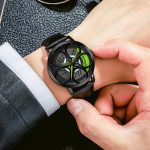 SANDA 1070 3D Oval Hollow Out Wheel Quarzuhr mit nicht drehbarem Zifferblatt für Herren – Bild 6