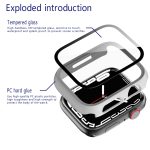 2-in-1-PC-Rahmen + Schutzhülle aus gehärtetem Glas, For Apple Watch Series 8 / 7 41mm, For Apple Watch Series 8 / 7 45mm, For Apple Watch Series 9 / 8 / 7 45mm – Bild 3