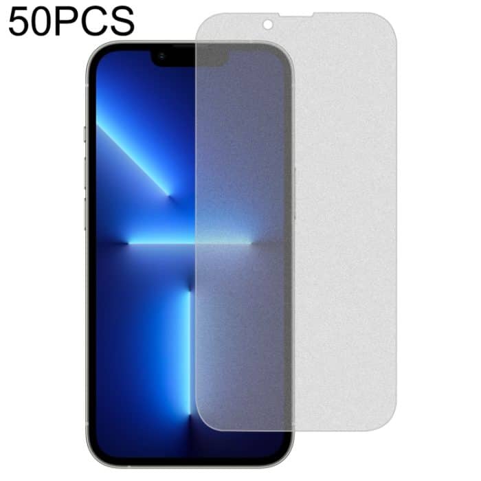 50 Stück transparente, mattierte Vollbild-Hartglasfolie, For iPhone 13 mini (50pcs), For iPhone 16e / 13 / 13 Pro  (50pcs), For iPhone 13 Pro Max (50pcs) – Bild 1