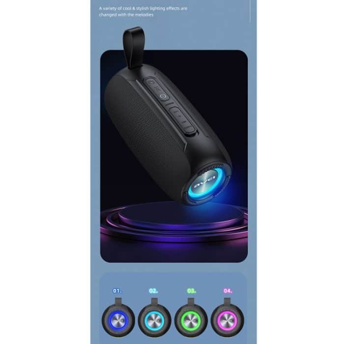 EDA002565001_B4.jpg awei Y370 Wasserdichter Bluetooth-Außenlautsprecher mit buntem Licht – Bild 5