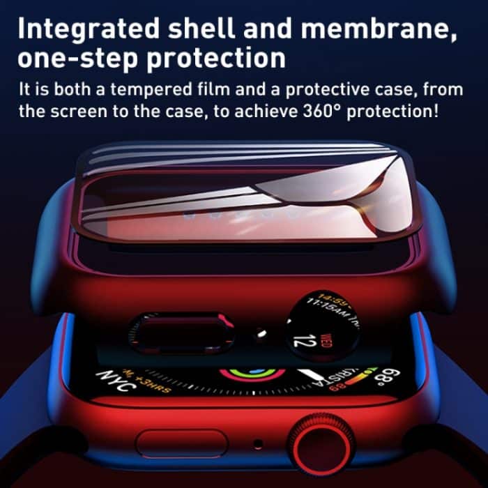 ROCK 2-in-1 PC-Rahmen + Filmschutzhülle für die Apple Watch-Serie, 6 & SE & 5 & 4 44mm, 3 & 2 & 1 42mm, 6 & SE & 5 & 4 40mm, 3 & 2 & 1 38mm – Bild 3