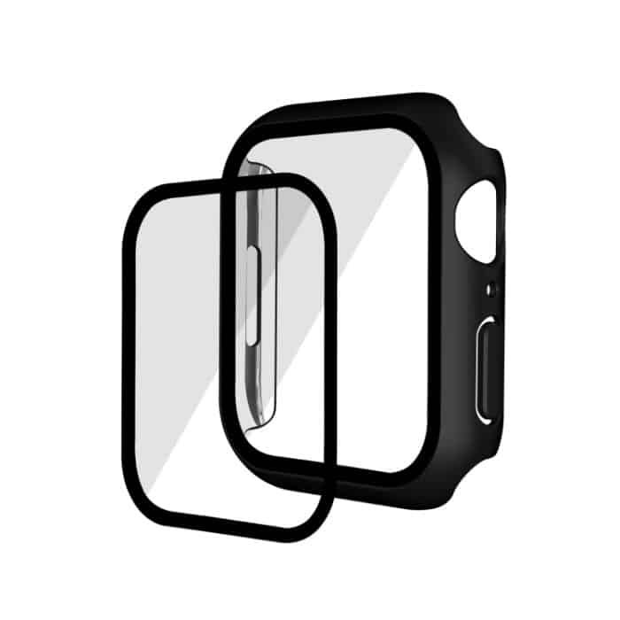 EDA002685901A.jpg Galvanisierender, mattierter All-Inclusive-PC + Uhrengehäuse aus gehärtetem Glas, For Apple Watch Series 9 / 8 / 7 41mm, For Apple Watch Series 9 / 8 / 7 45mm – Bild 1