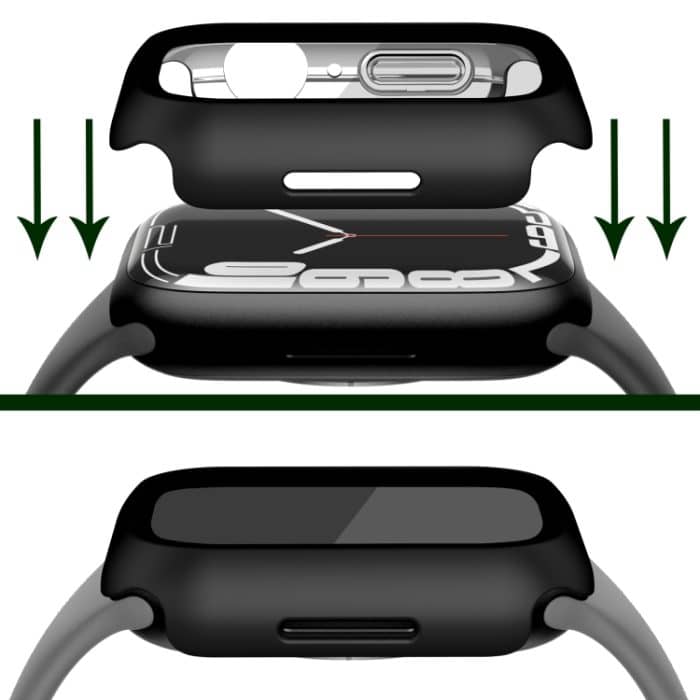 Galvanisierender, mattierter All-Inclusive-PC + Uhrengehäuse aus gehärtetem Glas, For Apple Watch Series 9 / 8 / 7 41mm, For Apple Watch Series 9 / 8 / 7 45mm – Bild 3