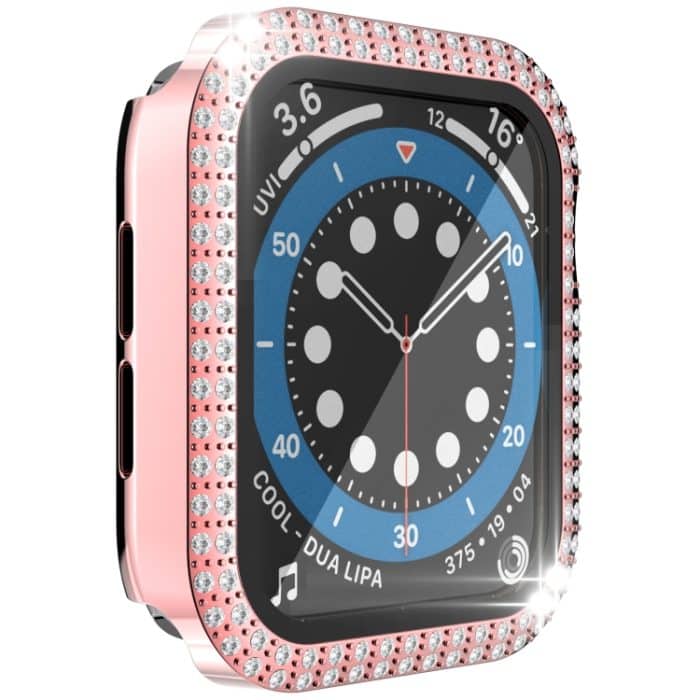 Zweireihiges Diamant-PC+Hartglas-Uhrengehäuse für die Apple Watch-Serie, 6&SE&5&4 40mm, 6&SE&5&4 44mm, 6&SE&5&4 40mm / 3&2&1 38mm – Bild 5