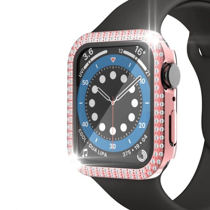 Zweireihiges Diamant-PC+Hartglas-Uhrengehäuse für die Apple Watch-Serie, 6&SE&5&4 40mm, 6&SE&5&4 44mm, 6&SE&5&4 40mm / 3&2&1 38mm – Bild 7