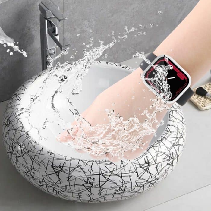 Wasserdichtes Uhrengehäuse aus PC und gehärtetem Film, For Apple Watch Series 9 / 8 / 7 41mm, For Apple Watch Series 9 / 8 / 7 45mm – Bild 6