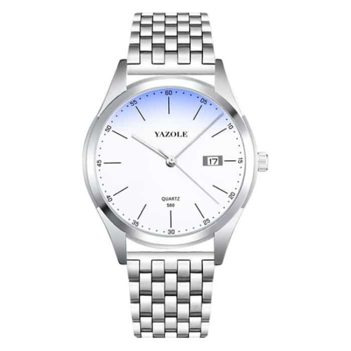 EDA003081801B.jpg YAZOLE 560 Edelstahlband Quarzwerk Wasserdichte Herrenuhr – Bild 1