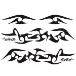 2 Teile/satz D-925 Flamme Muster Auto Modifizierte Dekorative Aufkleber, D-925, D-924 – Bild 2