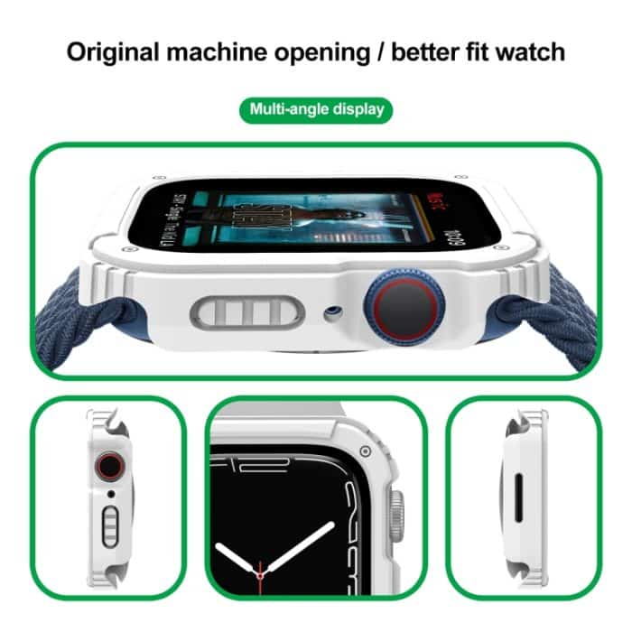 2-in-1-Schutzhülle aus gehärtetem Glas, For Apple Watch Series 9 / 8 / 7 45mm, For Apple Watch Series 9 / 8 / 7 41mm, For Apple Watch Series 6 / 5 / 4 / SE 44mm, For Apple Watch Series 6 / 5 / 4 / SE 40mm, For Apple Watch Series 3 & 2 & 1 42mm... – Bild 4