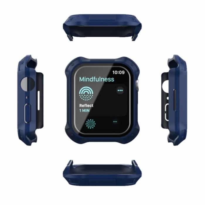 2-in-1-Schutzhülle aus mattiertem PC-Rahmen + gehärtetem Glasfilm, For Apple Watch Series 9 / 8 / 7 45mm, For Apple Watch Series 9 / 8 / 7 41mm – Bild 2