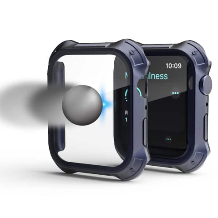 2-in-1-Schutzhülle aus mattiertem PC-Rahmen + gehärtetem Glasfilm, For Apple Watch Series 9 / 8 / 7 45mm, For Apple Watch Series 9 / 8 / 7 41mm – Bild 4