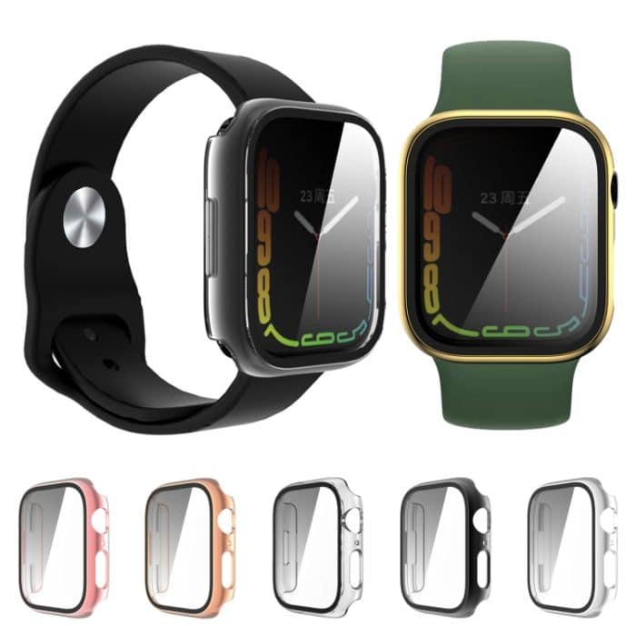 PC-Uhrengehäuse mit gehärtetem Glas und Filmbeschichtung, For Apple Watch Series 9 / 8 & 7 45mm, For Apple Watch Series 9 / 8 & 7 41mm – Bild 3