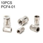 LAIZE 10 Stück gerader pneumatischer Schnellmontage-Anschluss mit Innengewinde, PCF4-01 (10pcs), PCF4-02 (10pcs), PCF6-01 (10pcs), PCF6-02 (2pcs), PCF6-03 (2pcs), PCF6-04 (1pc), PCF8-01 (2pcs), PCF8-02 (2pcs), PCF8-03 (1pc), PCF8-04 (1pc), PCF10-01 (1p...