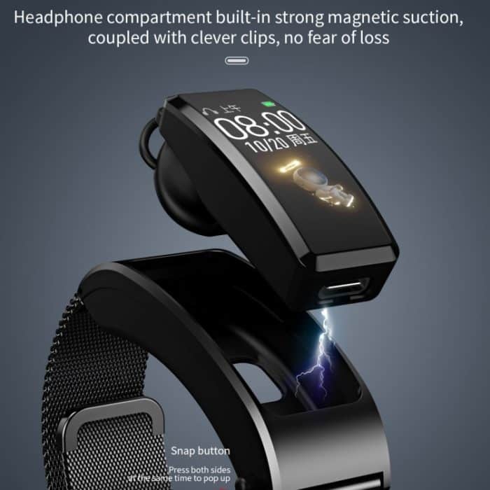 B7 Bluetooth-Kopfhörer-Smart-Armband, unterstützt Schlafüberwachung/Blutsauerstoffüberwachung/Herzfrequenzüberwachung – Bild 6