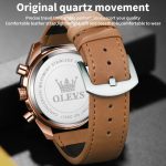 OLEVS 9957 Herren leuchtende wasserdichte Lederarmband-Quarzuhr – Bild 8