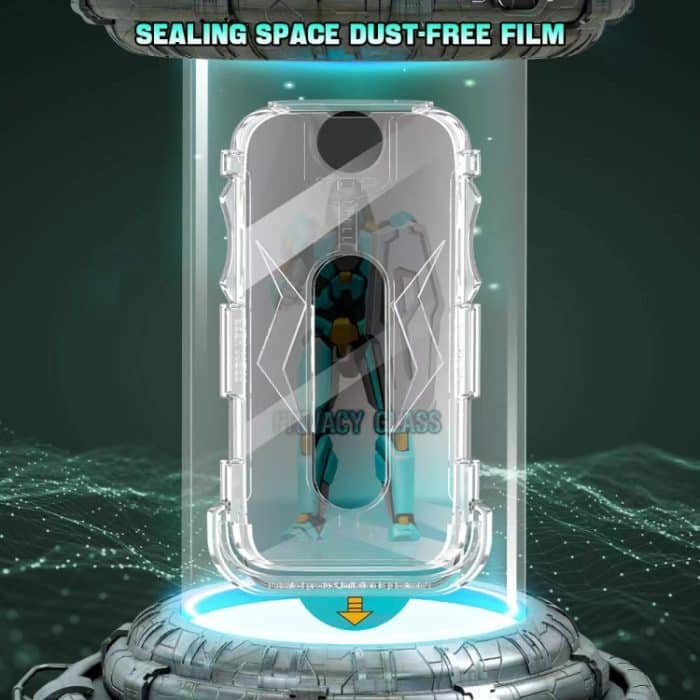 Einfache Installation der 28-Grad-Sichtschutzfolie aus gehärtetem Glas – Bild 2