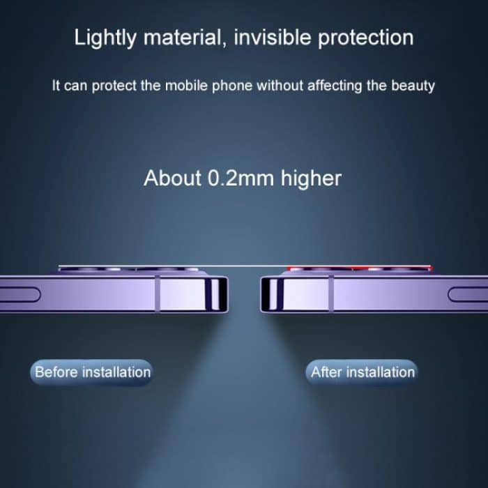 50 Stück gehärtetes Glas für die Rückseite der Kamera, For iPhone 15 Pro / 15 Pro Max, For iPhone 15 / 15 Plus – Bild 5