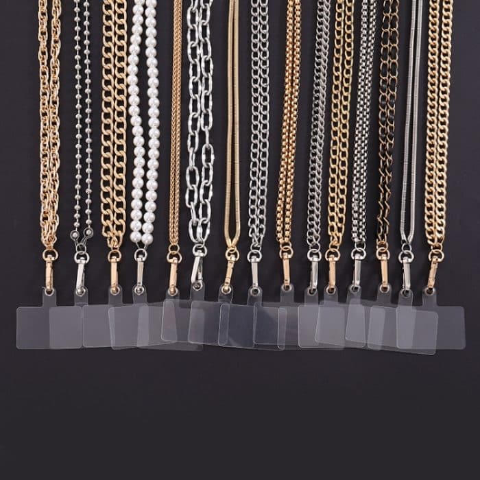 Metallkette zum Umhängen, Handy-Lanyard mit Clip, Länge: 1,25 m – Bild 3