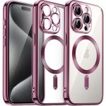 Magnetische, transparente, galvanisierte TPU-Telefonhülle, For iPhone 14, For iPhone 14 Pro, For iPhone 14 Pro Max