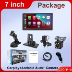 X70-1 Auto 7 Zoll IPS Tragbarer Smart-Bildschirm Drahtlose Bildschirmprojektion Carplay Android Auto, mit Rückfahrkamera, with Reversing Camera – Bild 2