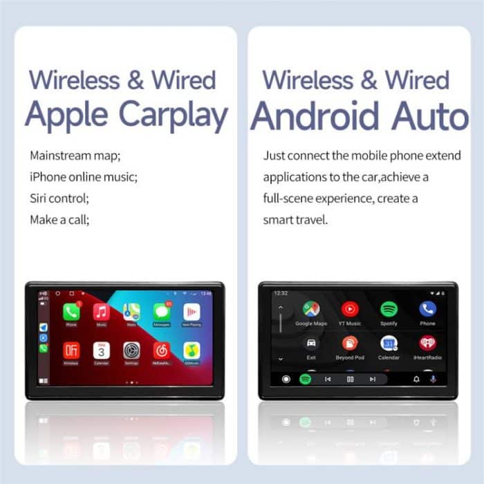 X70-1 Auto 7 Zoll IPS Tragbarer Smart-Bildschirm Drahtlose Bildschirmprojektion Carplay Android Auto, mit Rückfahrkamera, with Reversing Camera – Bild 5