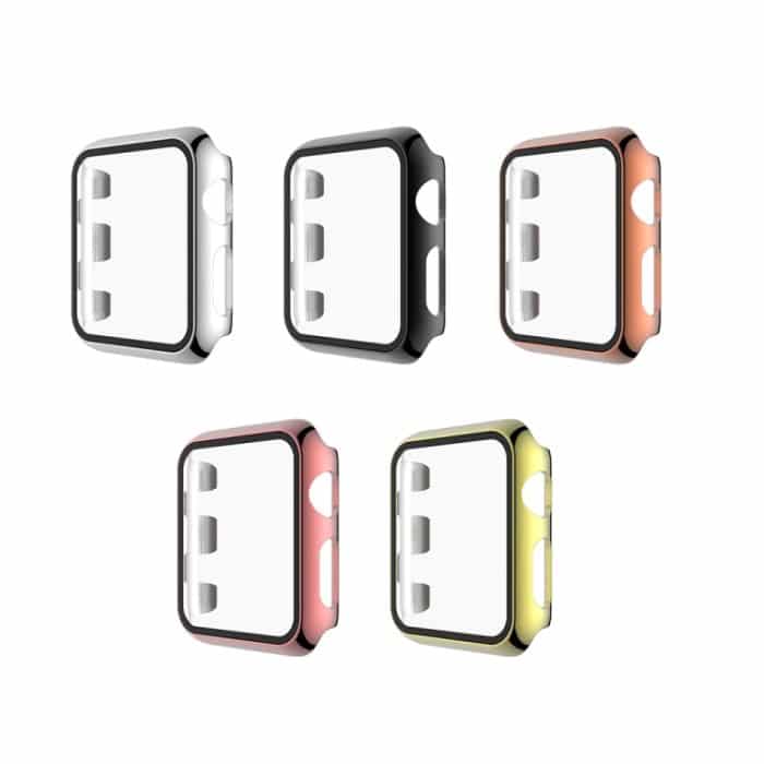 Galvanisiertes PC-Gehäuse + integrierte Schutzhülle aus gehärtetem Film, For Apple Watch Series 3 & 2 & 1 38mm, For Apple Watch Series 3 & 2 & 1  42mm, For Apple Watch Series 5 & 4 40mm, For Apple Watch Series 5 & 4 44mm – Bild 7
