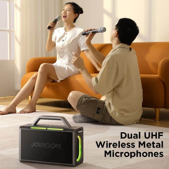 Joyroom JR-MW03 Pies Series Party-Doppelmikrofon-Bluetooth-Lautsprecher – Bild 5