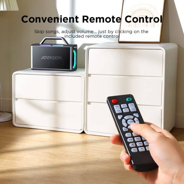 Joyroom JR-MW03 Pies Series Party-Doppelmikrofon-Bluetooth-Lautsprecher – Bild 9