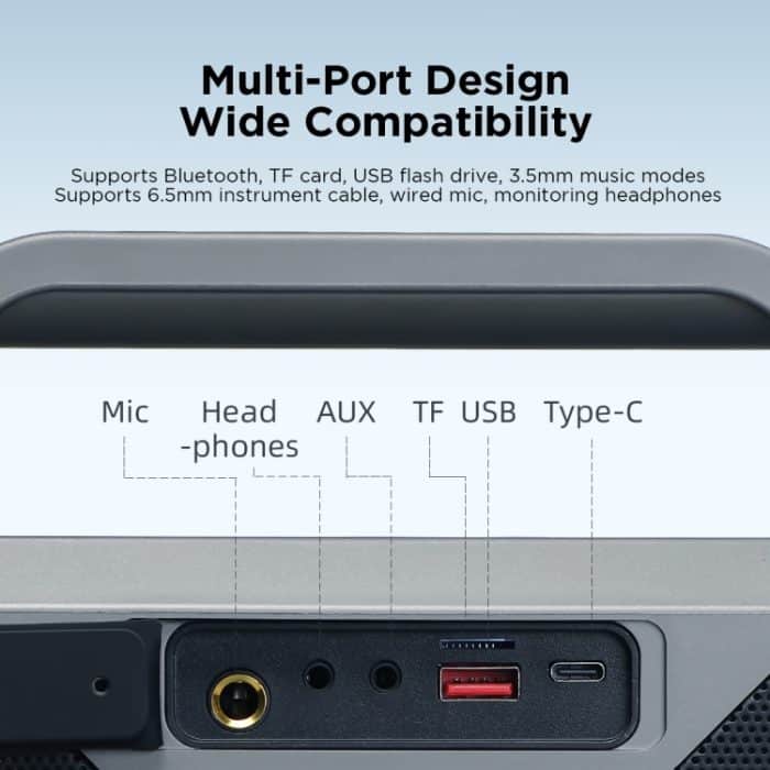 Joyroom JR-MW03 Pies Series Party-Doppelmikrofon-Bluetooth-Lautsprecher – Bild 10