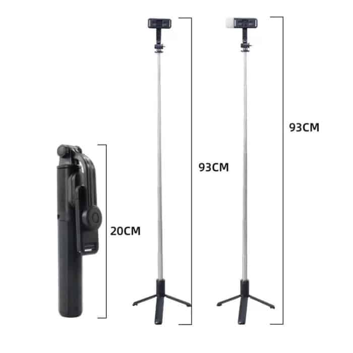 Q07 Bluetooth Selfie Stick Multifunktionales Live-Übertragungsstativ, Without Light, With Light – Bild 3