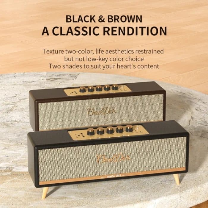 Oneder D8 Kabelloser Retro-Bluetooth-Lautsprecher mit zwei Mikrofonen – Bild 2