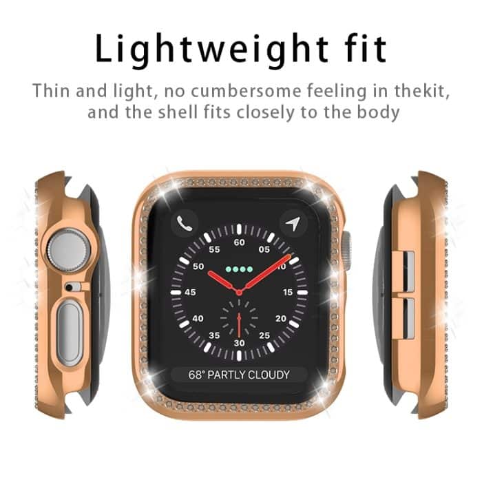 Galvanisiertes Diamant-PC-Uhrengehäuse mit Folie, For Apple Watch Series 6 / 5 / 4 / SE 44mm, For Apple Watch Series 6 / 5 / 4 / SE 40mm, For Apple Watch Series 9 / 8 / 7 45mm, For Apple Watch Series 9 / 8 / 7 41mm, For Apple Watch Series 3 / 2 / 1 38m... – Bild 4