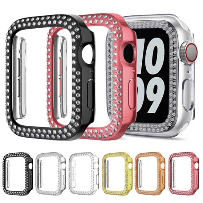 Überzug eines zweireihigen Diamond Hollow PC-Uhrengehäuses, For Apple Watch Series 6 / 5 / 4 / SE 44mm, For Apple Watch Series 6 / 5 / 4 / SE 40mm, For Apple Watch Series 9 / 8 / 7 45mm, For Apple Watch Series 9 / 8 / 7 41mm... – Bild 2