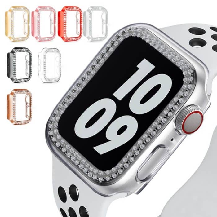 Überzug eines zweireihigen Diamond Hollow PC-Uhrengehäuses, For Apple Watch Series 6 / 5 / 4 / SE 44mm, For Apple Watch Series 6 / 5 / 4 / SE 40mm, For Apple Watch Series 9 / 8 / 7 45mm, For Apple Watch Series 9 / 8 / 7 41mm... – Bild 3