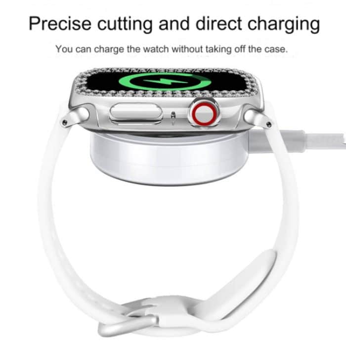 Überzug eines zweireihigen Diamond Hollow PC-Uhrengehäuses, For Apple Watch Series 6 / 5 / 4 / SE 44mm, For Apple Watch Series 6 / 5 / 4 / SE 40mm, For Apple Watch Series 9 / 8 / 7 45mm, For Apple Watch Series 9 / 8 / 7 41mm... – Bild 4