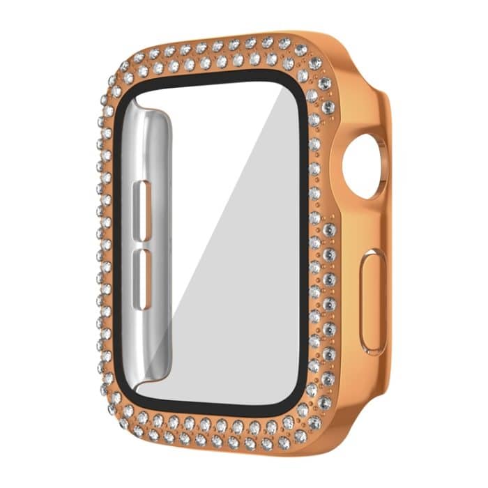 Überzug des zweireihigen Diamant-PC-Uhrengehäuses mit Film, For Apple Watch Series 6 / 5 / 4 / SE 44mm, For Apple Watch Series 6 / 5 / 4 / SE 40mm, For Apple Watch Series 9 / 8 / 7 45mm, For Apple Watch Series 9 / 8 / 7 41mm... – Bild 1